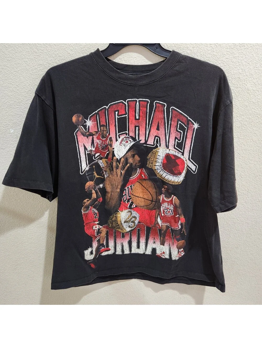 Jordan Shirt Men Large Black Gym Red Oversized Michael Bulls Champs Nike Air Tee
